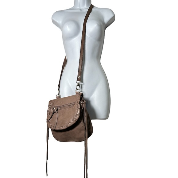 Genuine Leather Saddle Bag with Fringe Detail By Joe's - Picture 1 of 14